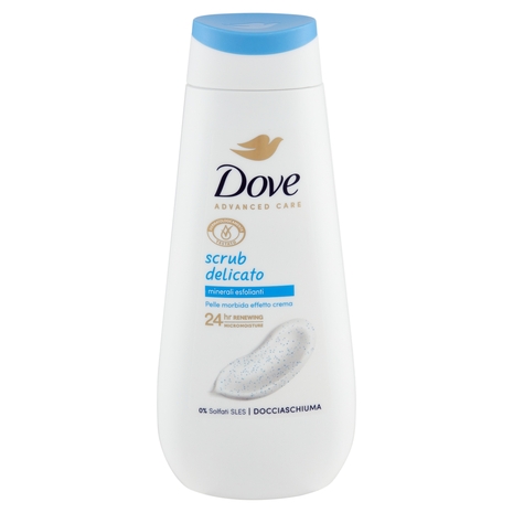 Dove Advanced Care Docciaschiuma scrub delicato minerali esfolianti 225 ml